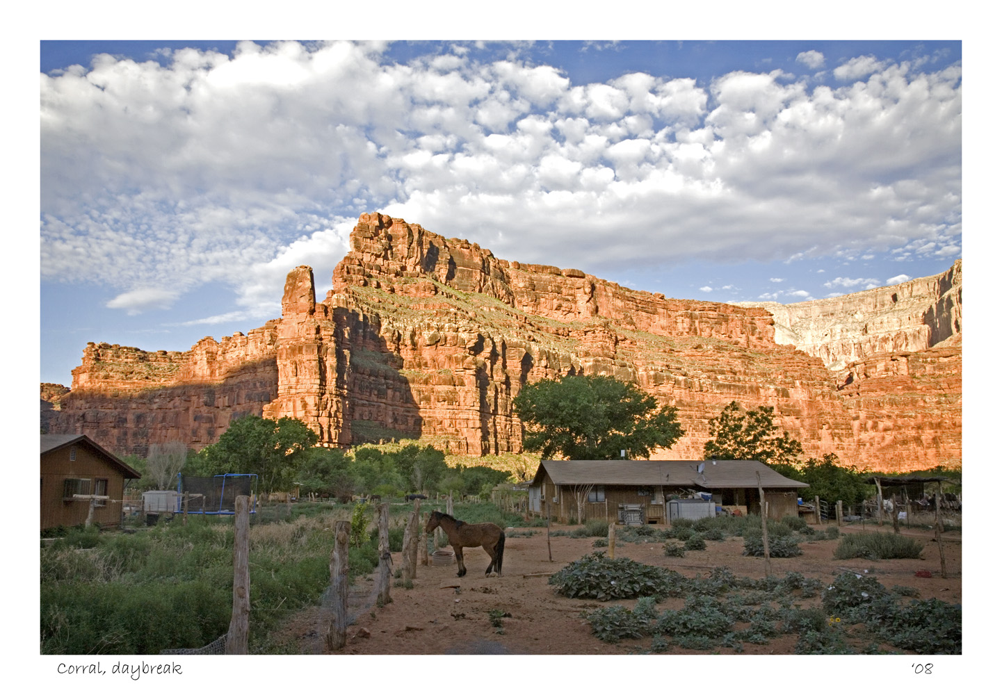 Corral at daybreak
