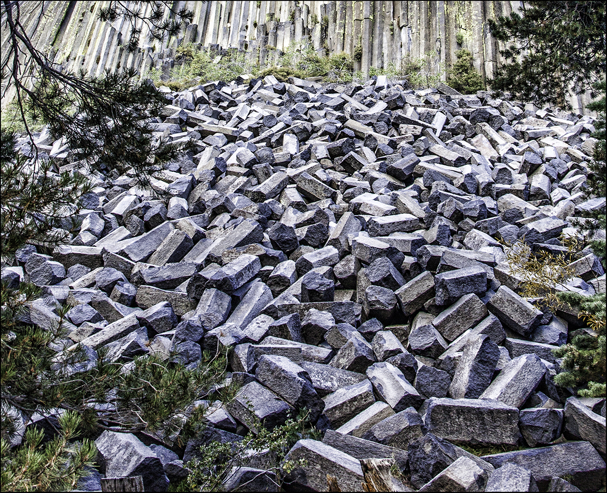 Flaked off Broken Post Piles