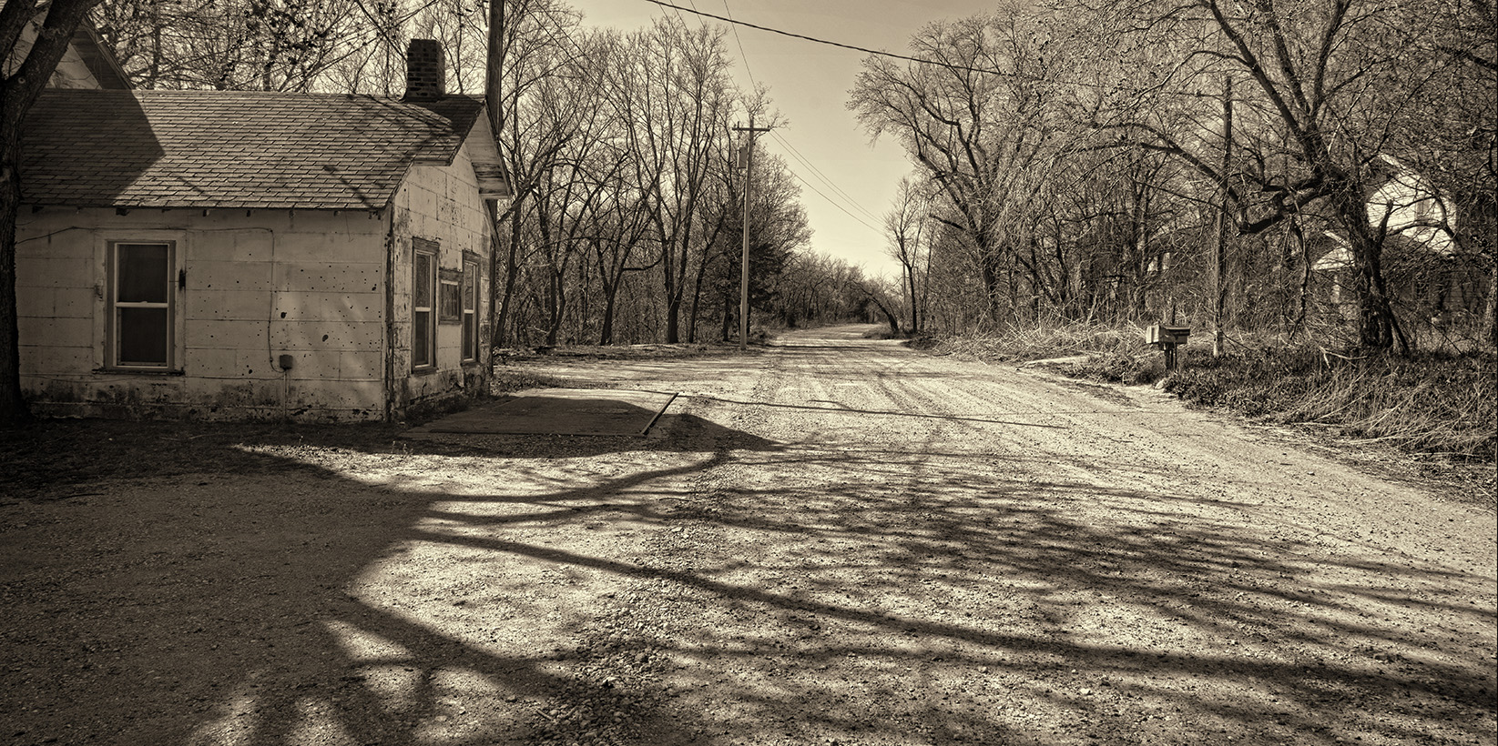 Deserted Neighborhood Alongside The  Mill