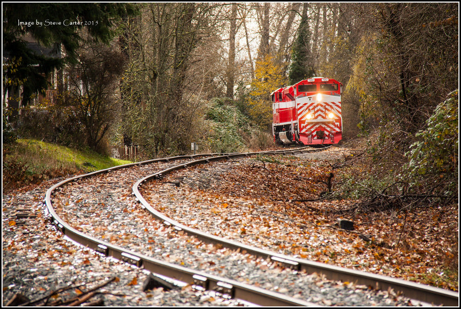 Headed back down the hill for the second half of the train