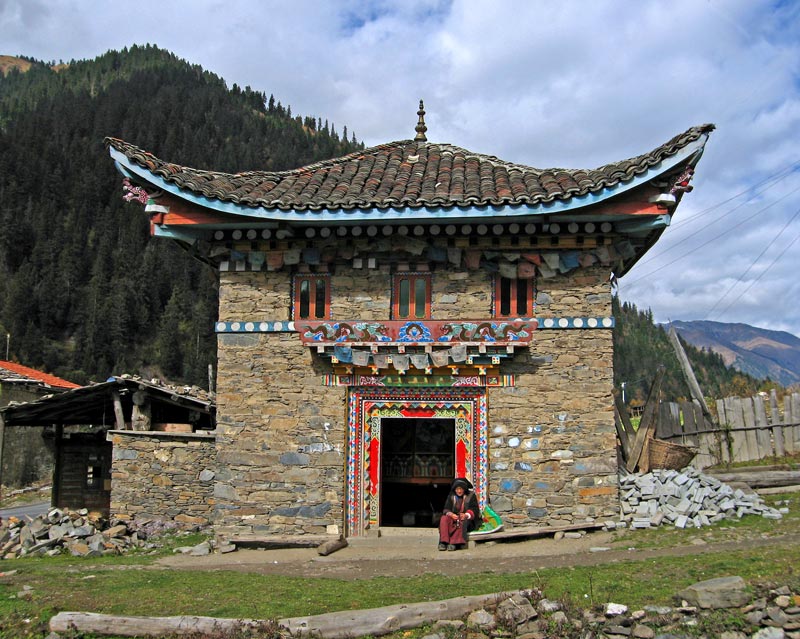 Prayer wheel house