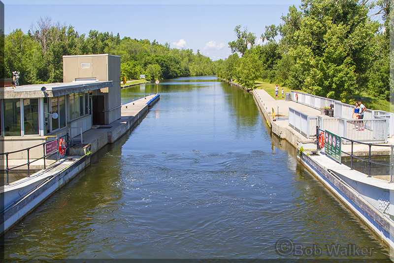 Looking Down The Canal As The Tour Boat Proceeds On The Canal