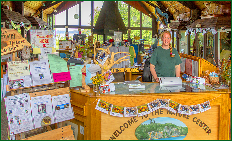 Employee Greets Folks To The Nature Center