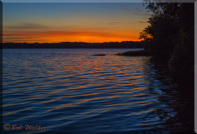 Sunset Alone On The St. Lawrence 