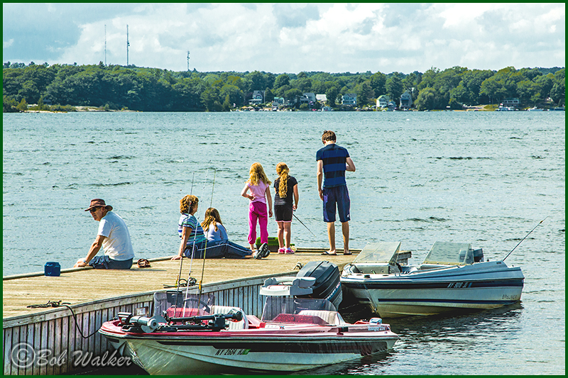 Fishing Off The Dock At The Boat Launch