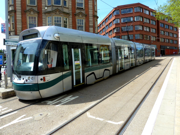 215 (2013) Bombardier Incentros AT6/5 @ approaching Old Market Square