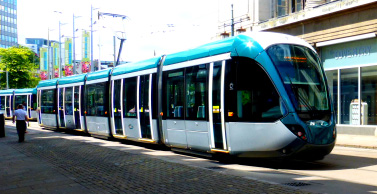 232 (2015) Alstom Citadis 302 @ Old Market Square - Approaching