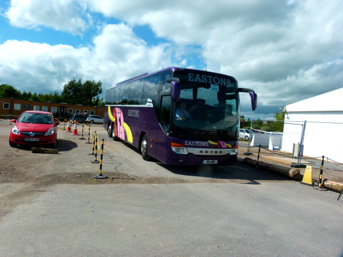 STEVENS COACHES of Oldbury, West Midlands (D8 AWE) @ M6N Southwaite Services