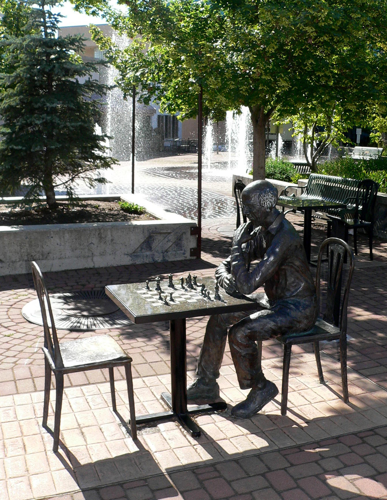 Medford, OR Vogel Plaza Chess Player
