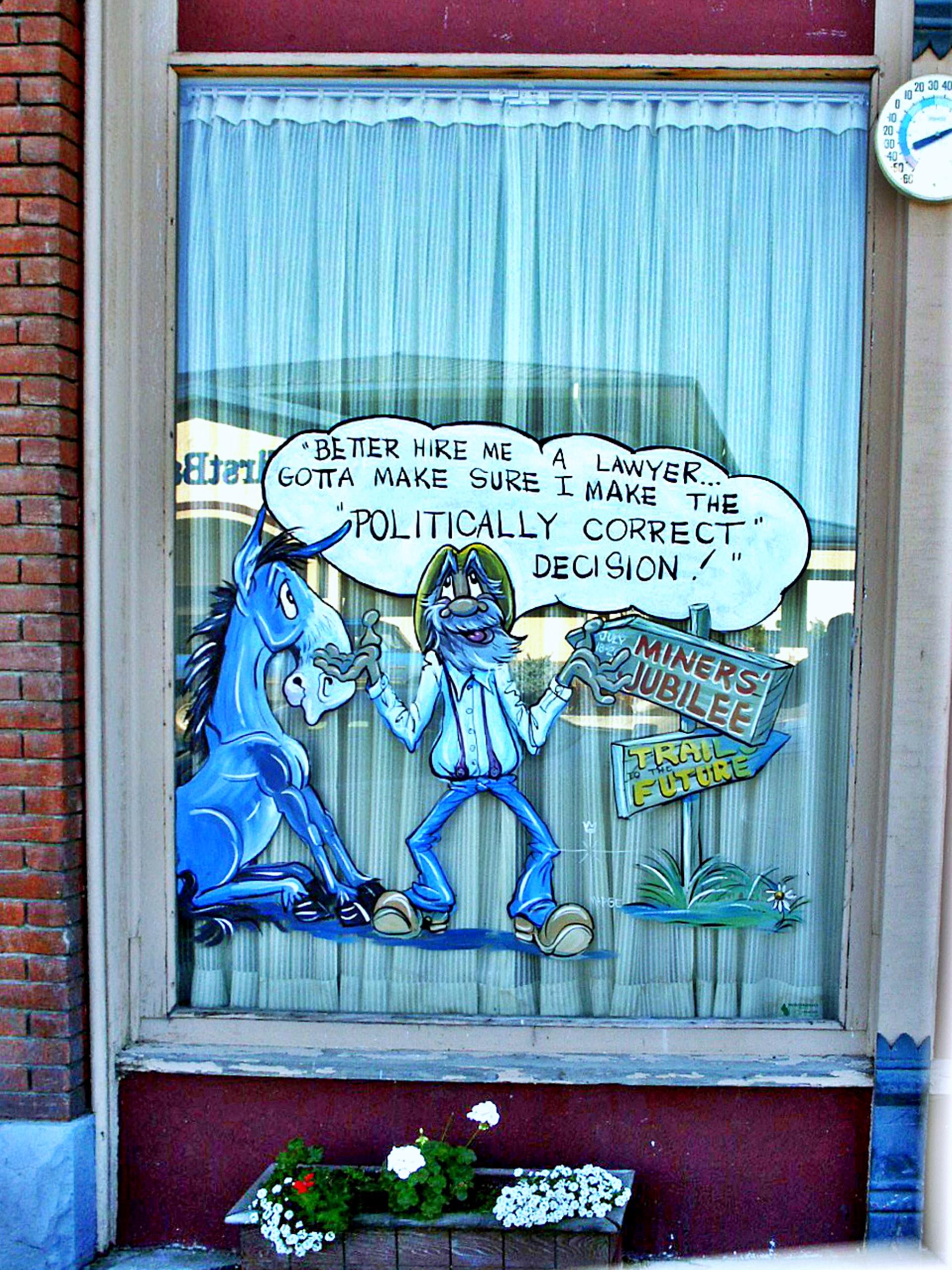 Baker City Miner Jubilee Window Sign