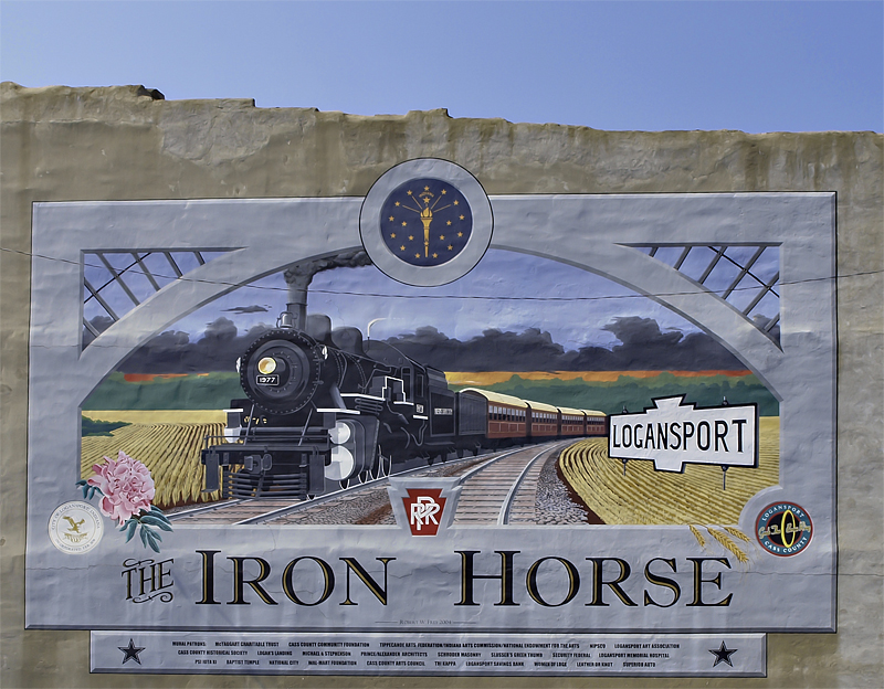 Logansport, IN Iron Horse mural (Circa 2004)