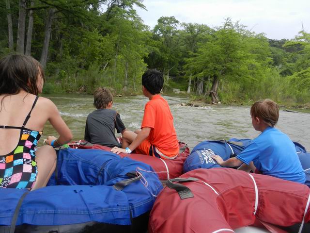 Rafting down the Guadalupe River