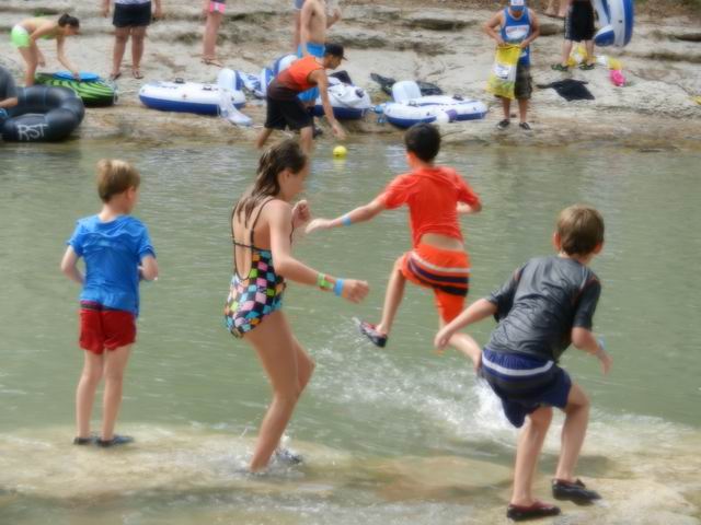 Rafting down the Guadalupe River