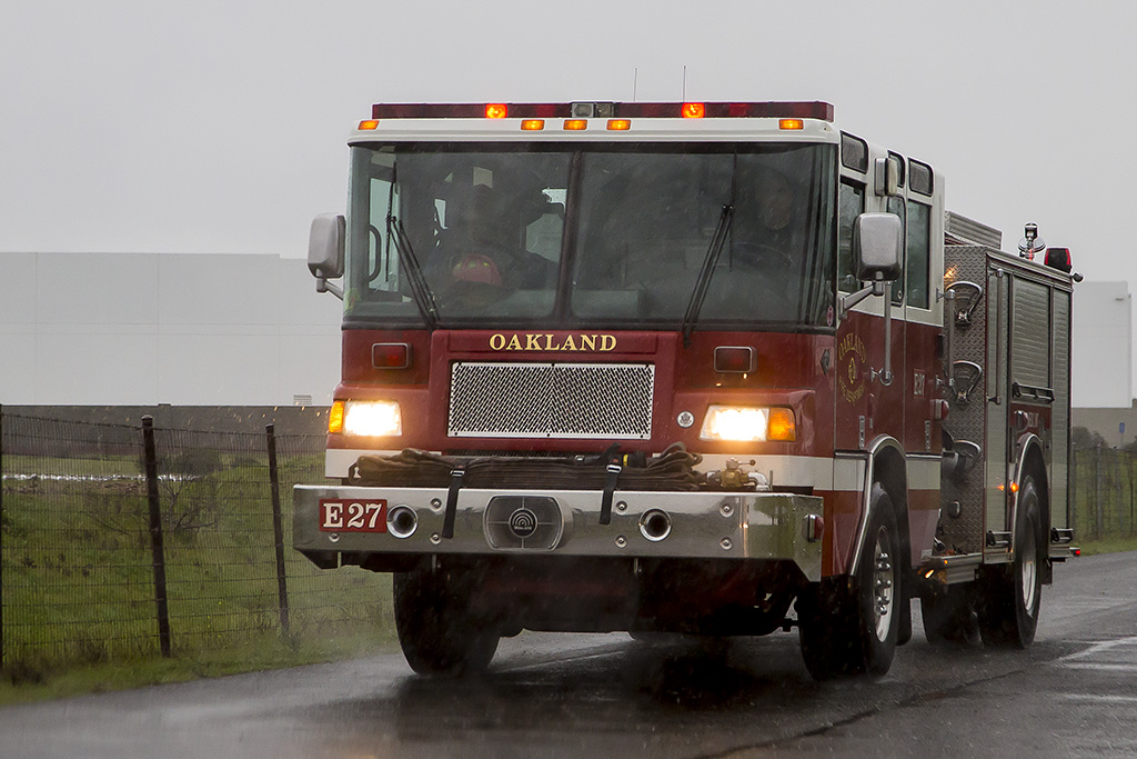 1/22/2017  Fire truck in the rain