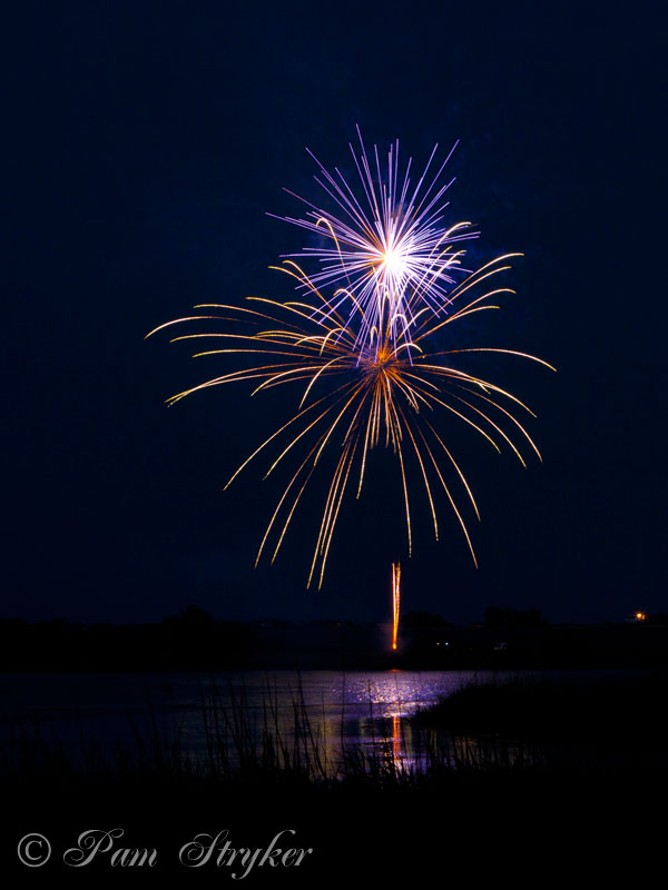 Fireworks at Coleto Creek Reservoir