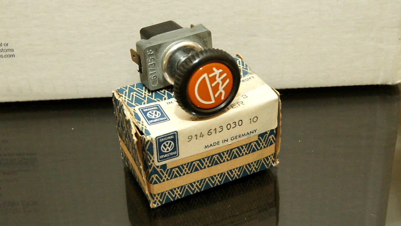 914 Fog Light Switches Orange 73-76 OEM NOS pn 914.613.030.10 - Photo 1