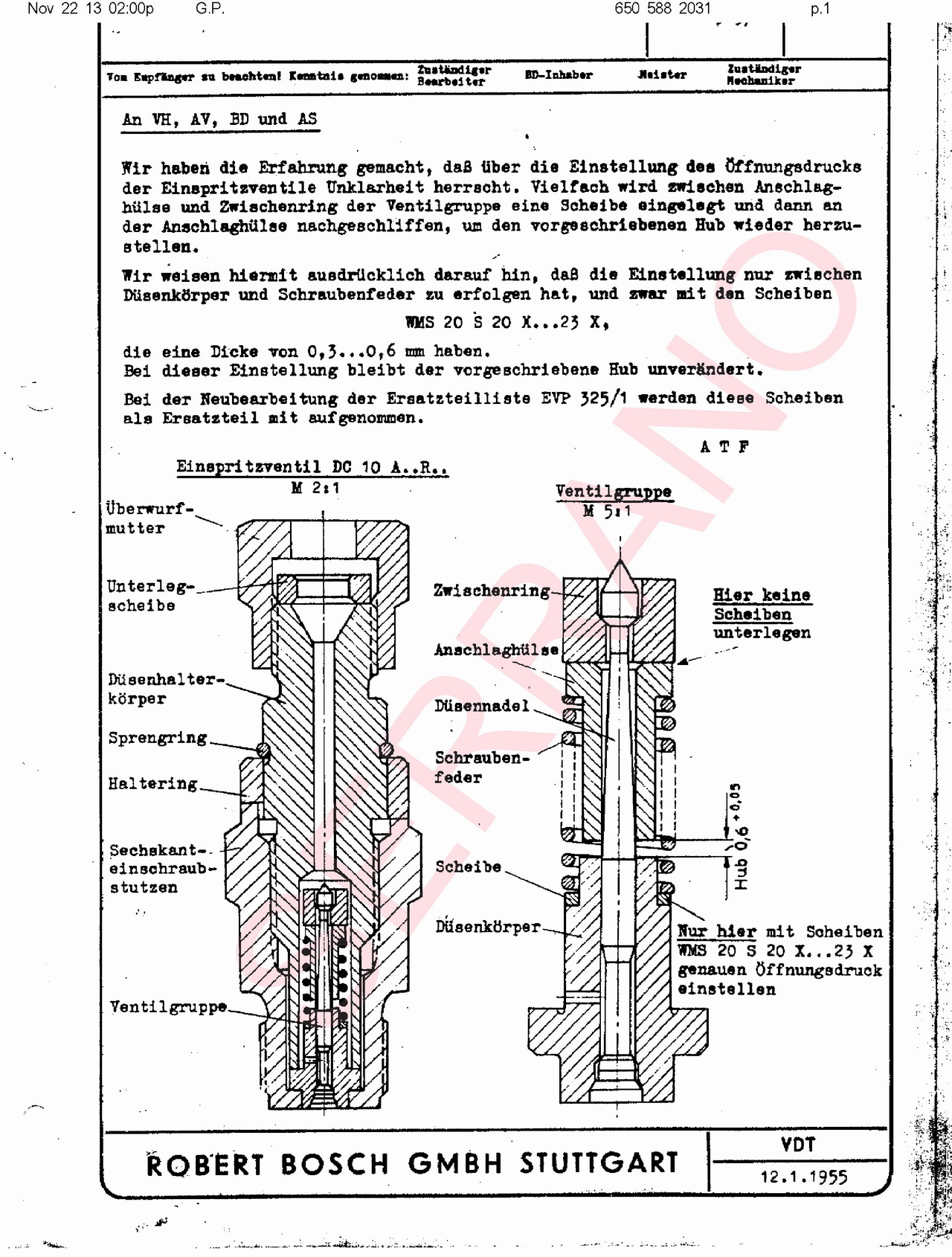 BOSCH / Mercedes Benz Fuel Injector Floating, Needle Design (911 RSR) - Page 1