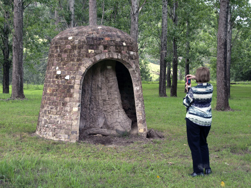 Frances photographs an unexplained structure