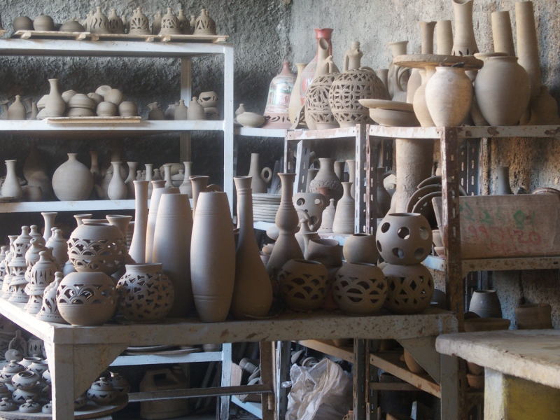 At a pottery