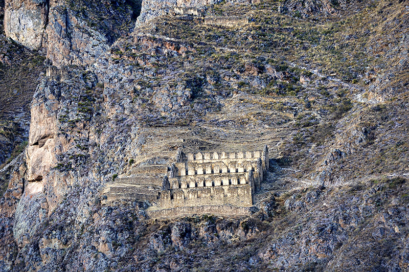 Inca Storehouses . Ollantaytambo