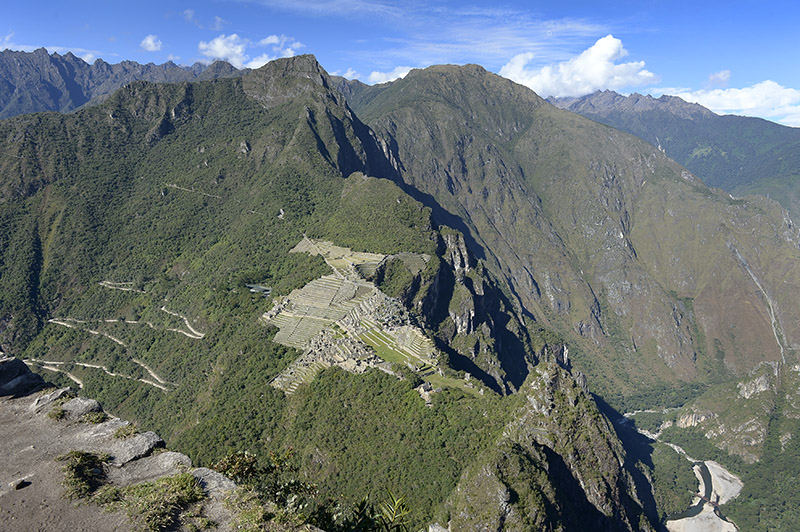 At the top of Huayna Picchu