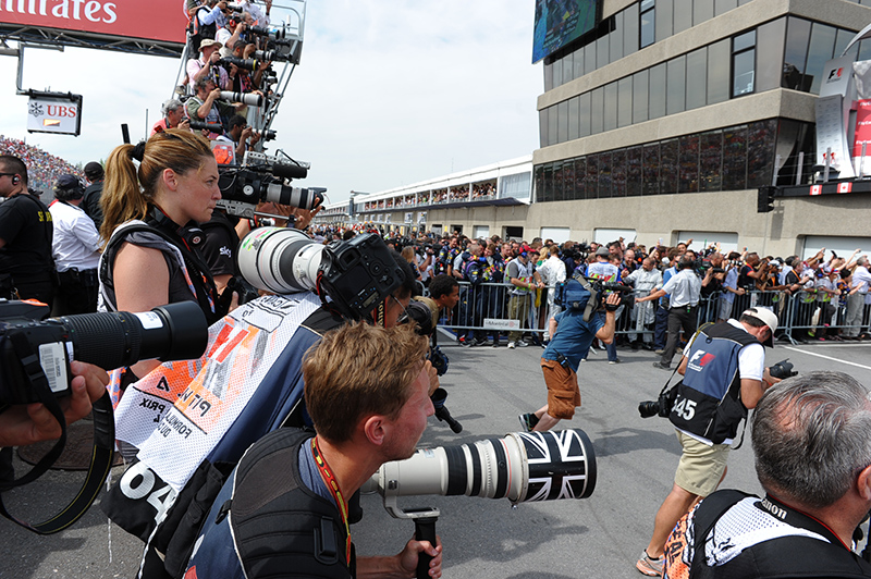 Photographers at Podium Presentation