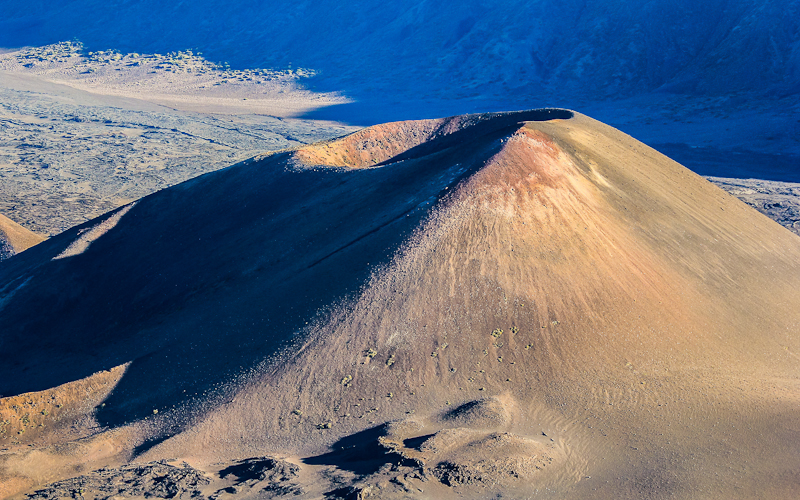 Puu o Maui (Hill of Maui) cinder cone at sunset from the Leleiwi Overlook in Haleakala National Park