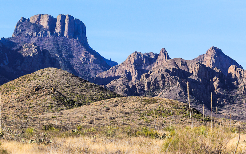 Casa Grande Peak in the Chisos Mountains in Big Bend National Park