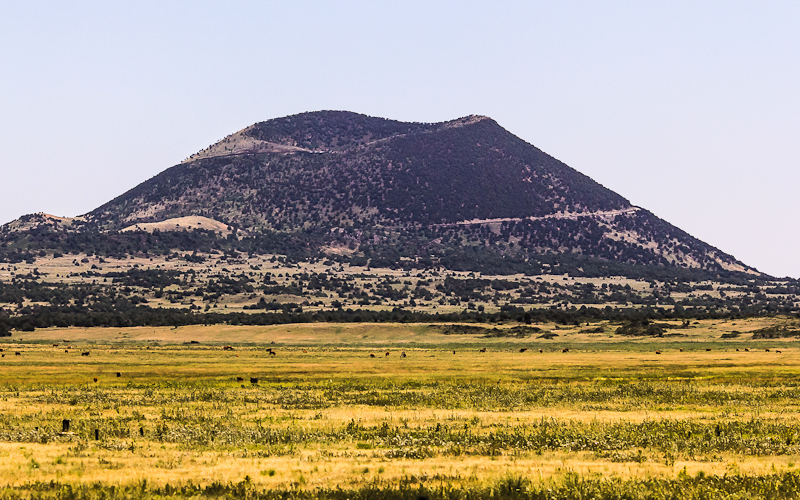 Capulin volcano and crater in Capulin Volcano National Monument
