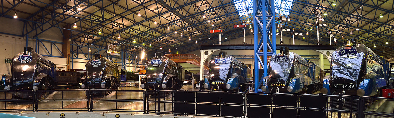 The Great Gathering, All six preserved LNER A4 class 4-6-2 locomotives at the National Railway Museum, York