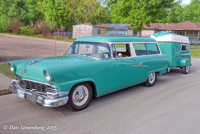 1956 Ford Ranch Wagon and Trailer