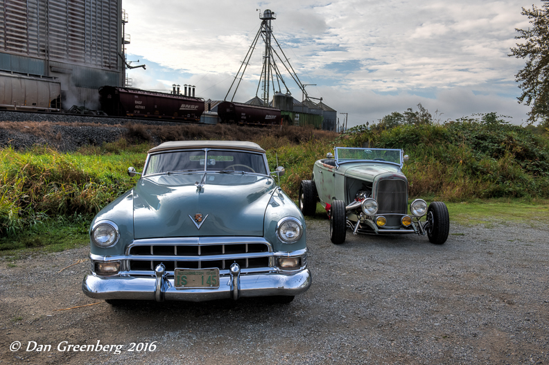 1949 Cadillac with 1932 Ford Roadster