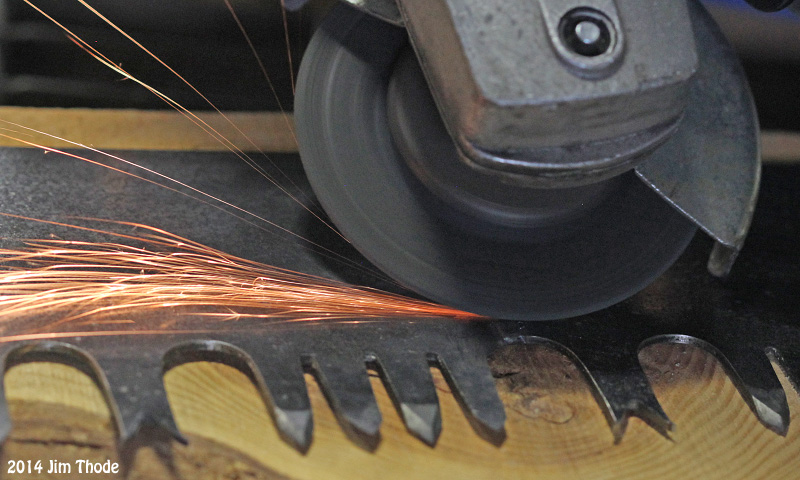Grinding the weld off
