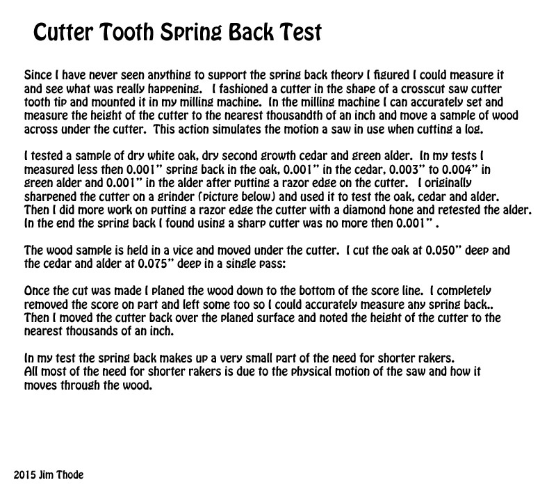 Spring back test