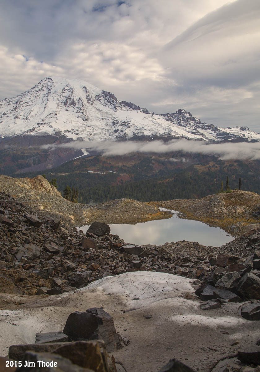 Pinnacle Glacier, Tarn & Mt Rainier