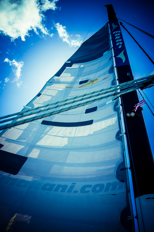 The sail of Makani Catamaran