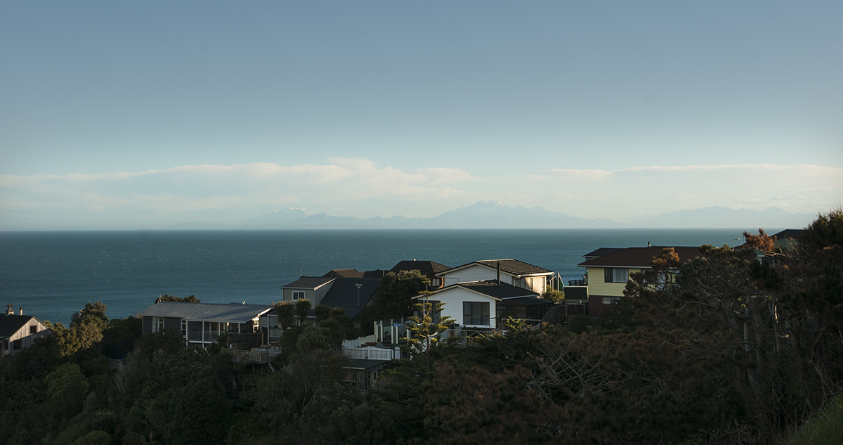 looking across Cook Strait as shot