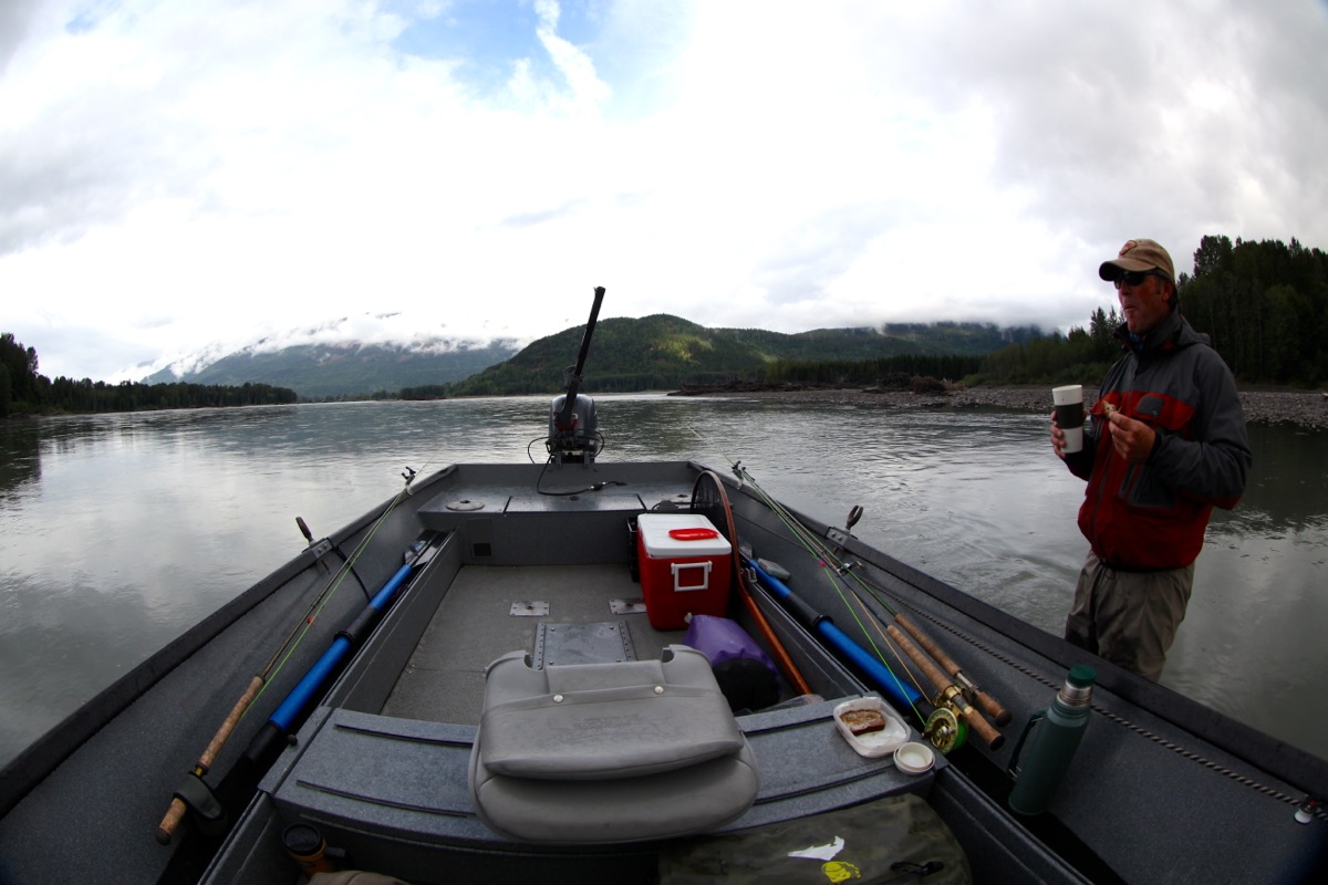 Darren, Coffee and Banana Bread on the Skeena