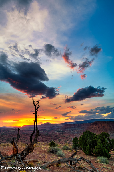 Sunset from atop Chimney Rock 2
