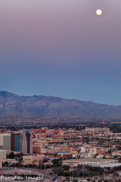 Moonrise over Tucson