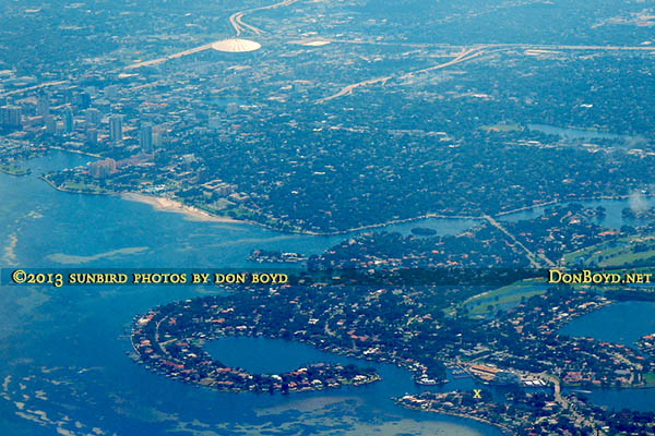 2013 - eastern Tampa bay side of St. Petersburg with Snell Isle in the foreground aerial stock photo #1928