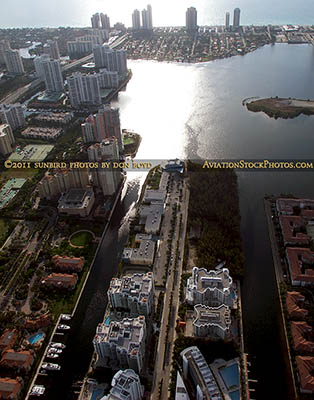 2011 - aerial photo of Aventura  (foreground) and Sunny Isles Beach aerial landscape photo #7686
