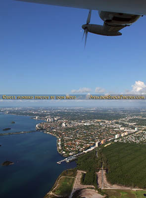 2011 - the #3 engine on the Zeppelin and Biscayne Bay area aviation aerial stock photo #7699