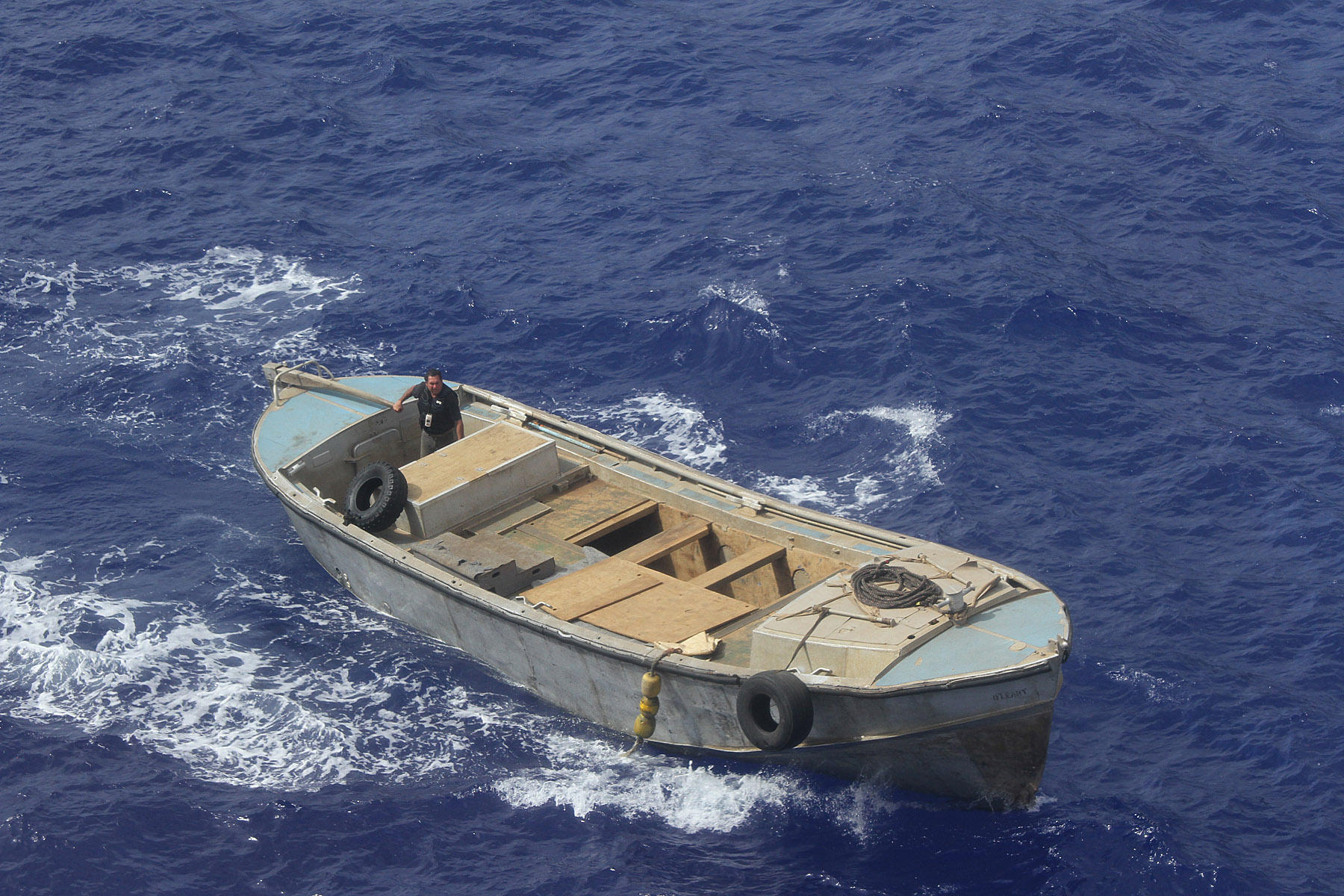 I felt sorry for the poor guy who had to stay in the longboat all day