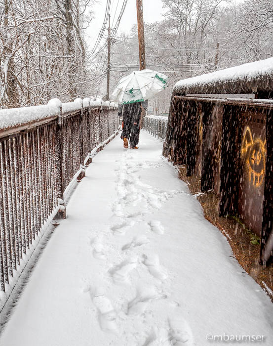 Man Walking In The Snow