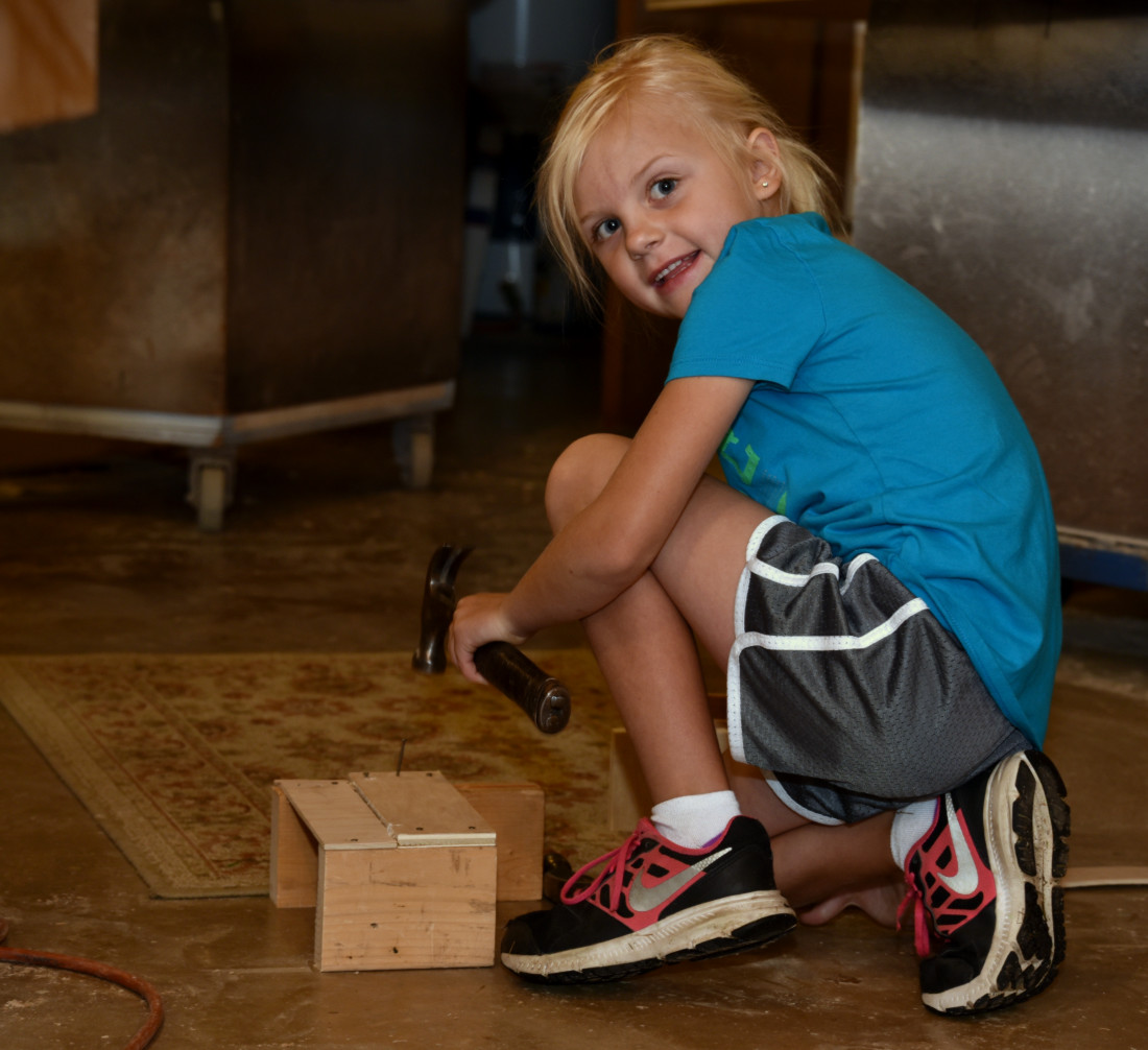 Lefty Grace working in the shop