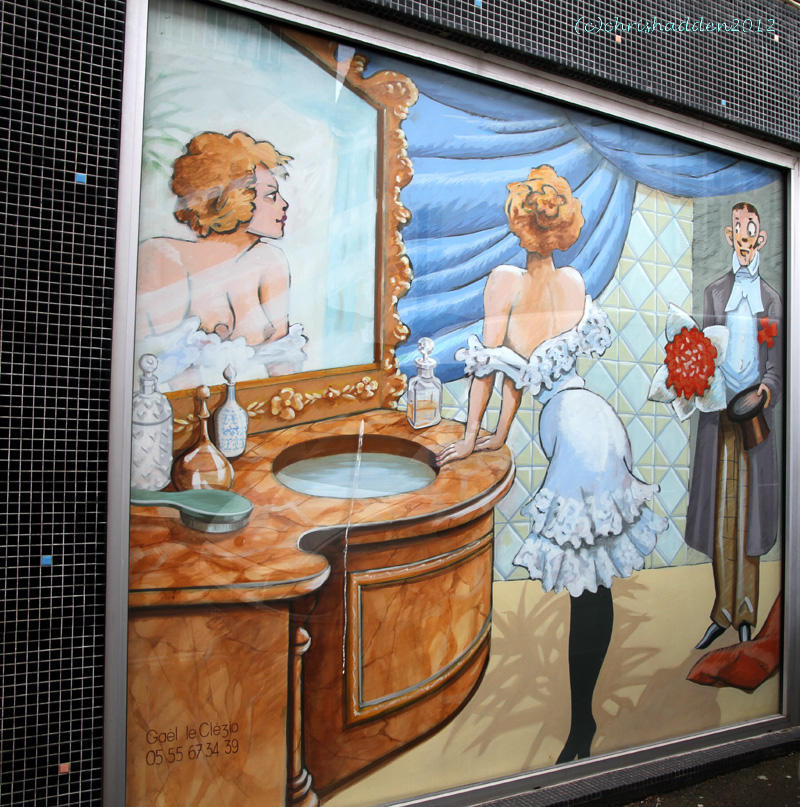 The shop frontage of...