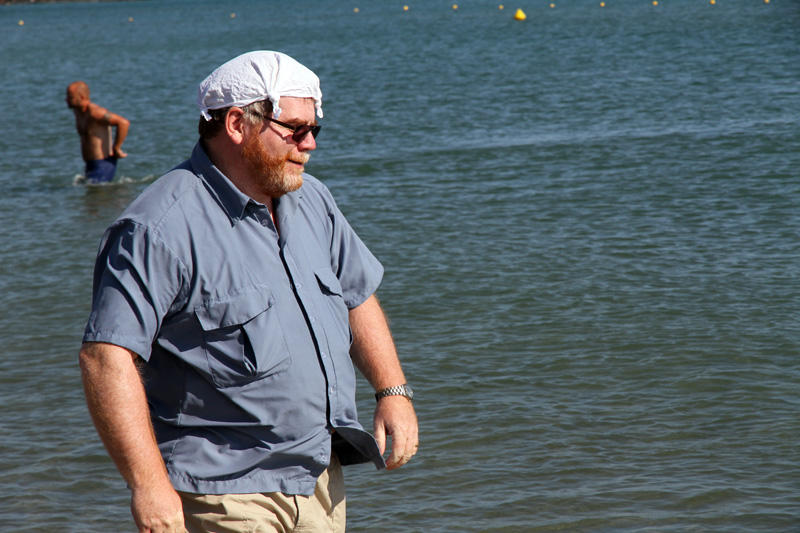 Brits abroad, on the beach in Agde