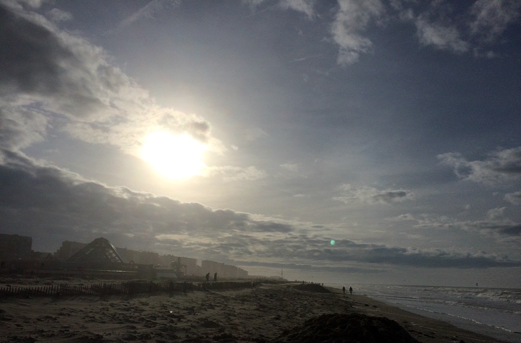 straight into the sun on Le Touquet beach