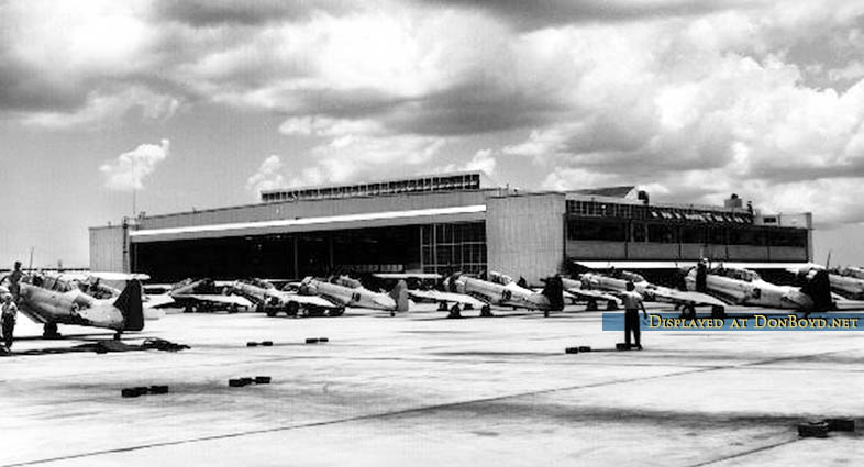1942 - U. S. Navy SNJs at Naval Air Station Miami in northwest Dade County